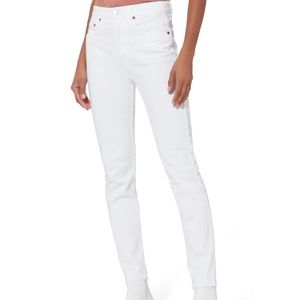 Re/Done High Rise White Jeans Size 25